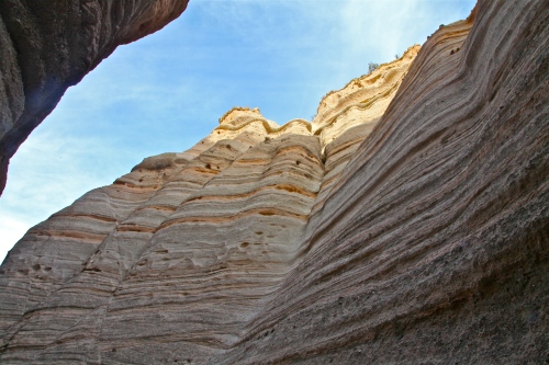 Looking up a little farther along the slot canyon trail.